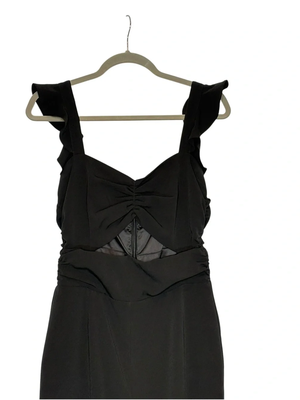 Lovers + Friends Black Knox Flutter Sleeve Jumpsuit | S